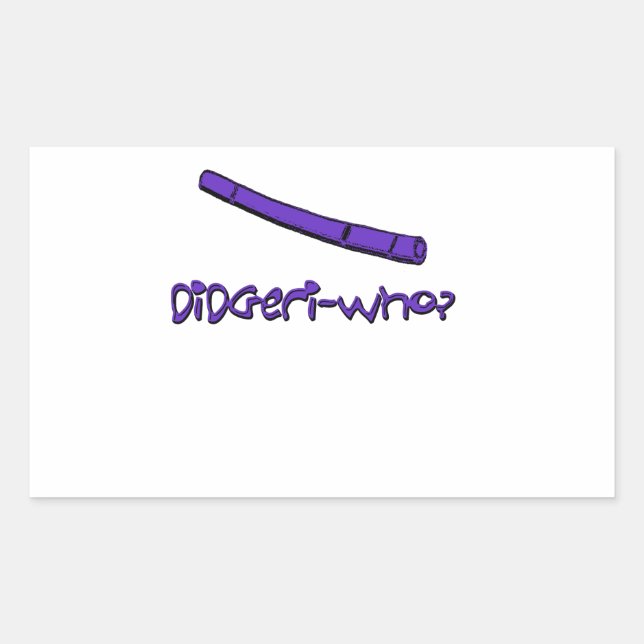 Funny didgeridoo rectangular sticker (Front)