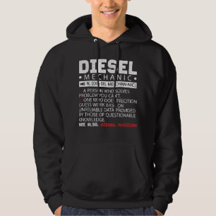 Funny Diesel Mechanic Description Hoodie