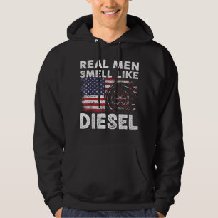 Funny Diesel Mechanic Gift, Real Men Smell Like Di Hoodie