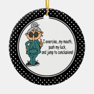 Funny Diet Humour Christmas Ornament