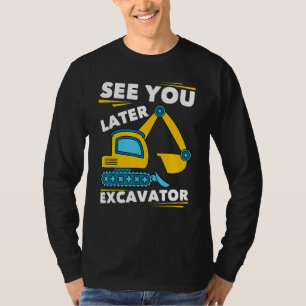 Funny Digger Vehicle Construction Worker Boys Exca T-Shirt