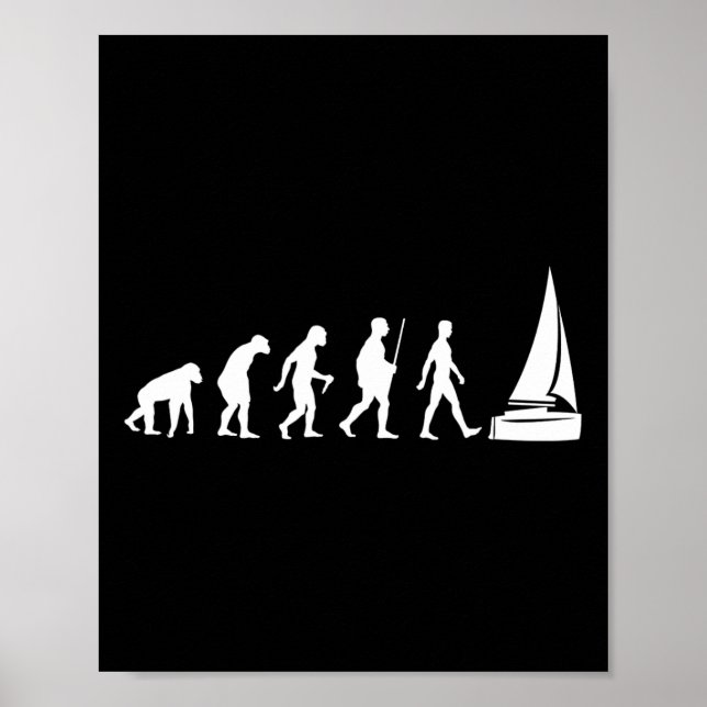 Funny Dinghy Sailing Sailboat Tee Sail Boat Racing Poster (Front)