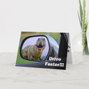 Funny Dinosaur Aging Birthday Card