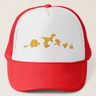 Funny Dinosaur and Chicken Evolution Trucker Hat