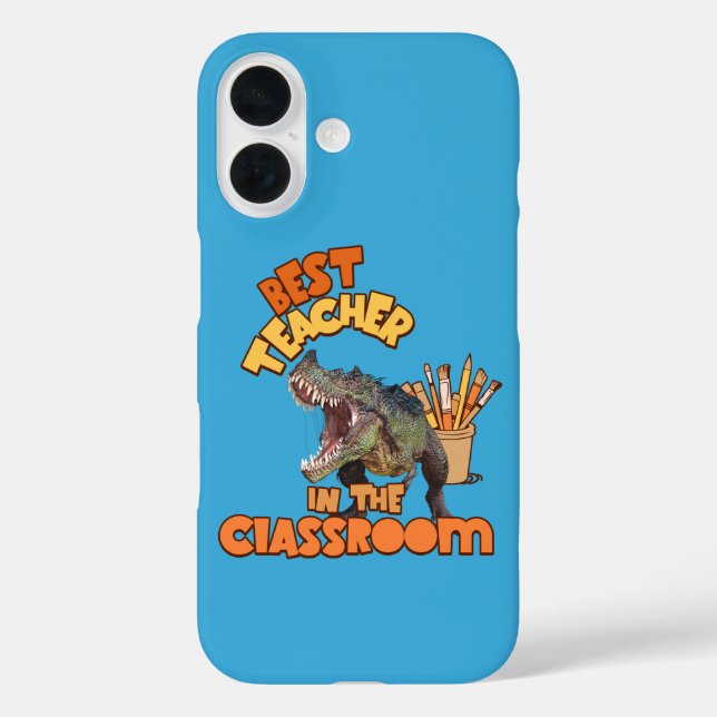 Funny Dinosaur Art Teacher Creative Classroom Case-Mate iPhone Case (Back)
