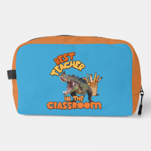 Funny Dinosaur Art Teacher Creative Classroom Dopp Kit