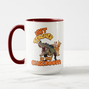 Funny Dinosaur Art Teacher Creative Classroom Mug