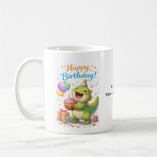 Funny Dinosaur Birthday Mug – “Time to Party Like 