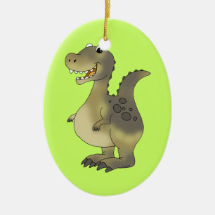 Funny dinosaur ceramic tree decoration