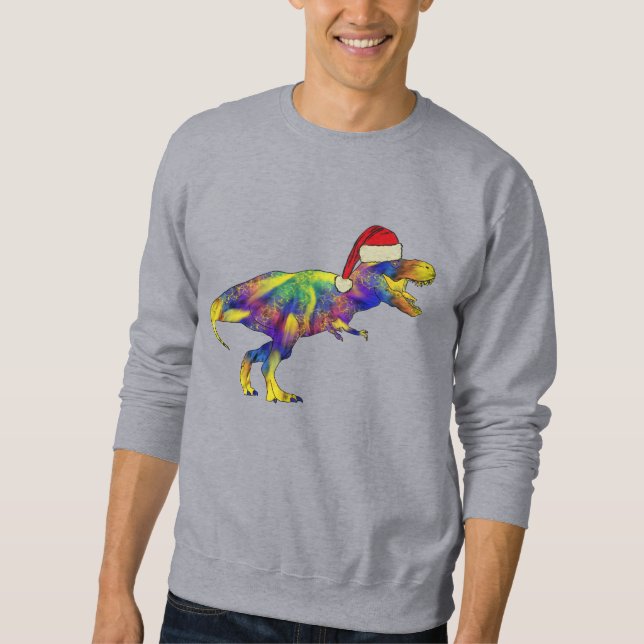 Funny Dinosaur Christmas Sweatshirt (Front)
