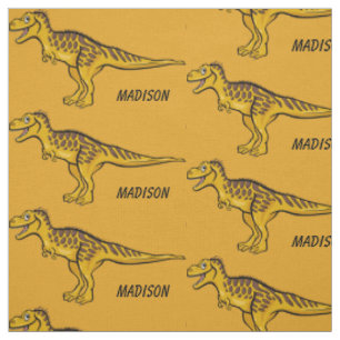 Funny Dinosaur custom name & colour fabric