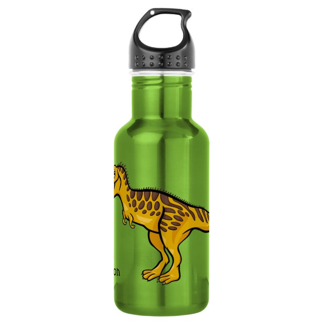 Funny Dinosaur custom name water bottles (Front)