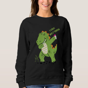 Funny Dinosaur Dabbing I Lost My First Tooth Kids Sweatshirt