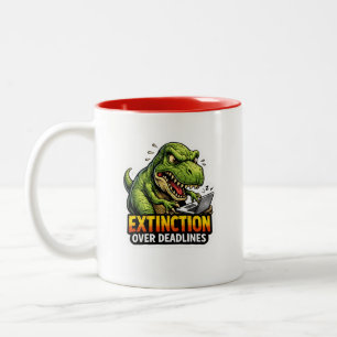 Funny Dinosaur Deadline Coffee Mug