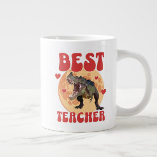 Funny Dinosaur Dino Best Teacher Large Coffee Mug