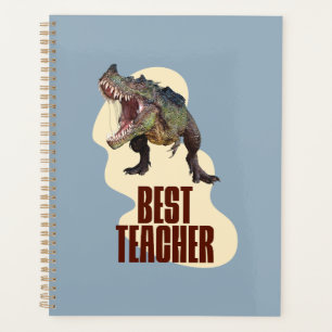 Funny Dinosaur Dino Best Teacher Planner