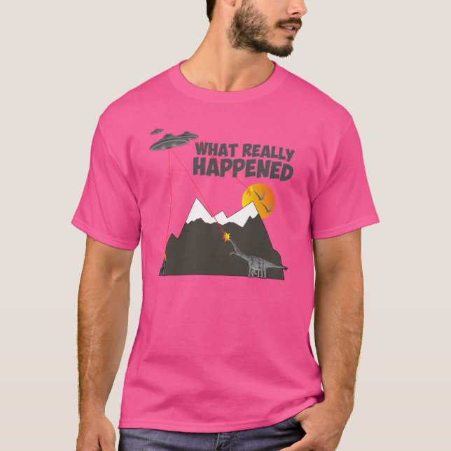 Funny Dinosaur extinction T-Shirt (Front)