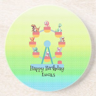 Funny dinosaur Ferris wheel Birthday party DIY Nam Coaster