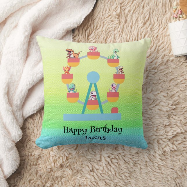 Funny dinosaur Ferris wheel Birthday party DIY Nam Cushion (Blanket)