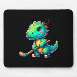 Funny Dinosaur Field Hockey Player Cool Team  Mouse Mat