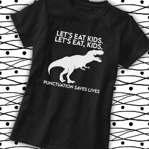 Funny Dinosaur Grammar Lesson T-Shirt