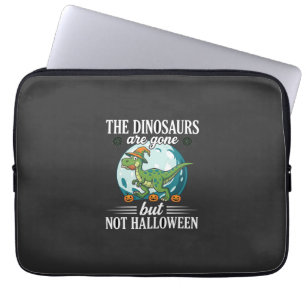 Funny Dinosaur Halloween Witch Graphic Laptop Sleeve