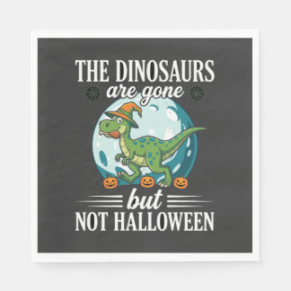 Funny Dinosaur Halloween Witch Graphic Napkin