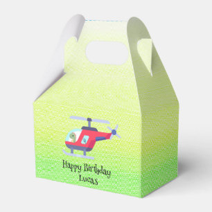 Funny dinosaur Helicopter Birthday party DIY Name Favour Box