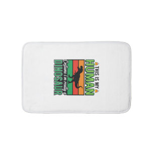 Funny Dinosaur Human Costume Halloween Bath Mat
