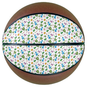 Funny Dinosaur, leaves Basketball
