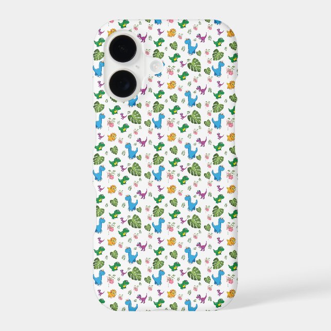 Funny Dinosaur, leaves iPhone Case (Back)
