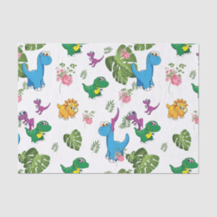 Funny Dinosaur, leaves Tissue Paper