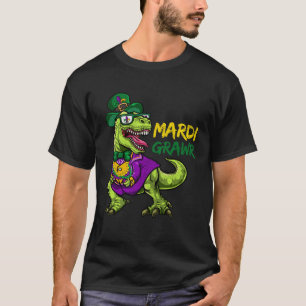 Funny Dinosaur Mardi Grawr Apparel New Orleans T R T-Shirt