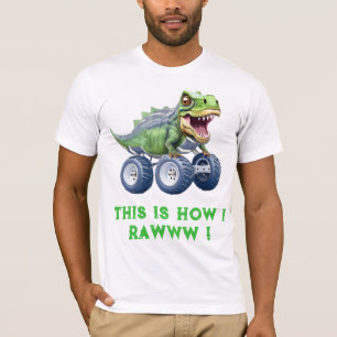 Funny dinosaur monster truck  T-Shirt
