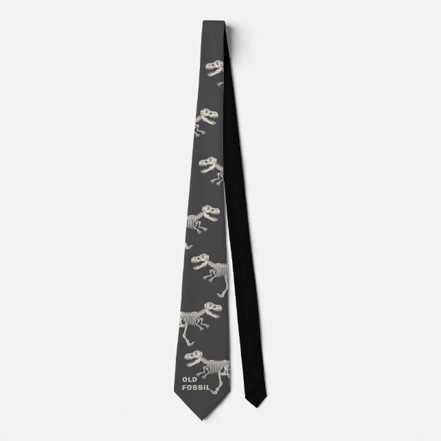 Funny Dinosaur Old Fossil Neck Tie (Front)