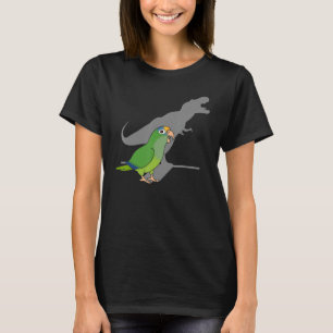 Funny DInosaur Parrot, Birb meme, Peach Fronted Co T-Shirt