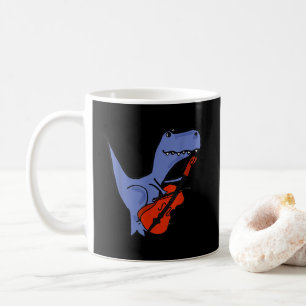 Funny Dinosaur Playing Cello Coffee Mug