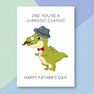 Funny Dinosaur Pun Father's Day Card