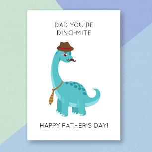 Funny Dinosaur Pun Father's Day Card