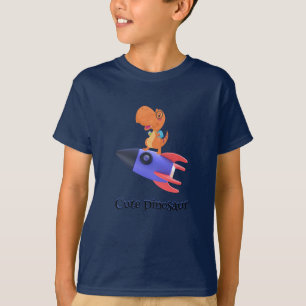 Funny dinosaur rocket back 2 School Birthday party T-Shirt