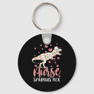 Funny dinosaur scrub nurse life rn nursing lpn key ring