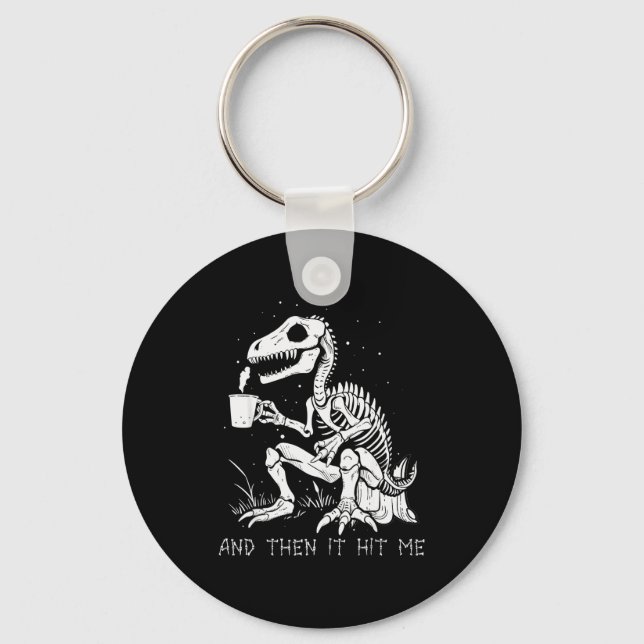 Funny Dinosaur Skeleton Costume Goth Men Women Hal Key Ring (Front)