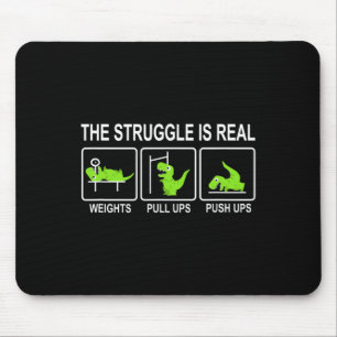 Funny Dinosaur Sports Gym Bench Press Pull-ups Pus Mouse Mat