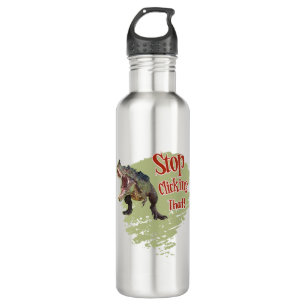 Funny Dinosaur Stop Clicking 710 Ml Water Bottle