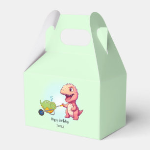 Funny dinosaur straw cart Birthday boys party Favour Box