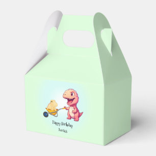 Funny dinosaur straw cart Birthday boys party Favour Box
