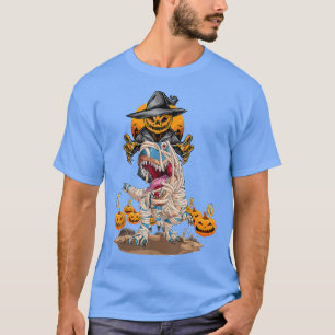 Funny Dinosaur T re Mummy Pumpkin Halloween for Bo T-Shirt