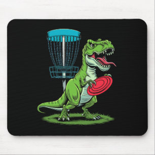 Funny Dinosaur T-rex Disc Golf Player Sket Golfer  Mouse Mat