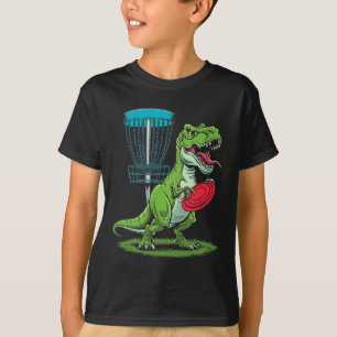 Funny Dinosaur T-rex Disc Golf Player Sket Golfer T-Shirt