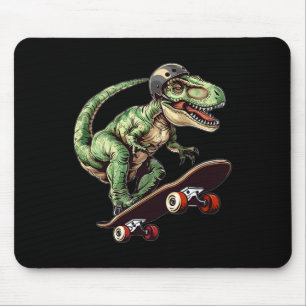 Funny Dinosaur T Rex On Skateboard Skateboarding K Mouse Mat